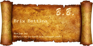 Brix Bettina névjegykártya